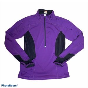 LUCY TECH 1/2 Zip Purple & Black Pullover Jacket
